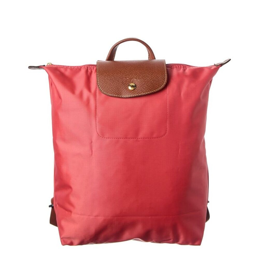 Longchamp Le Pilage Canvas Backpack, Red
